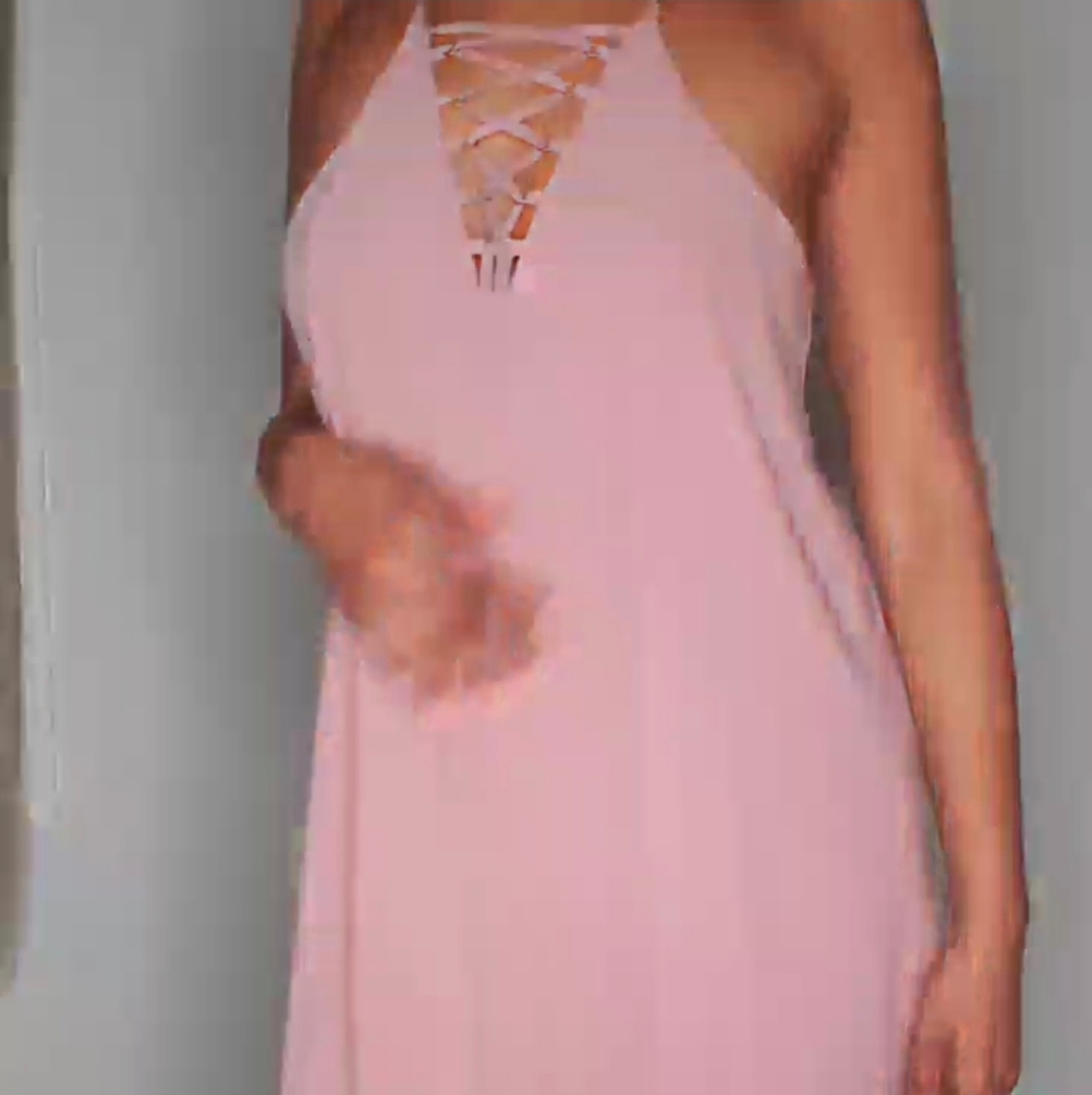 Flirty Pale Pink Slip Dress